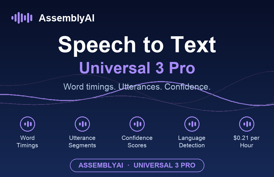 AssemblyAI audio generation model on Pixazo