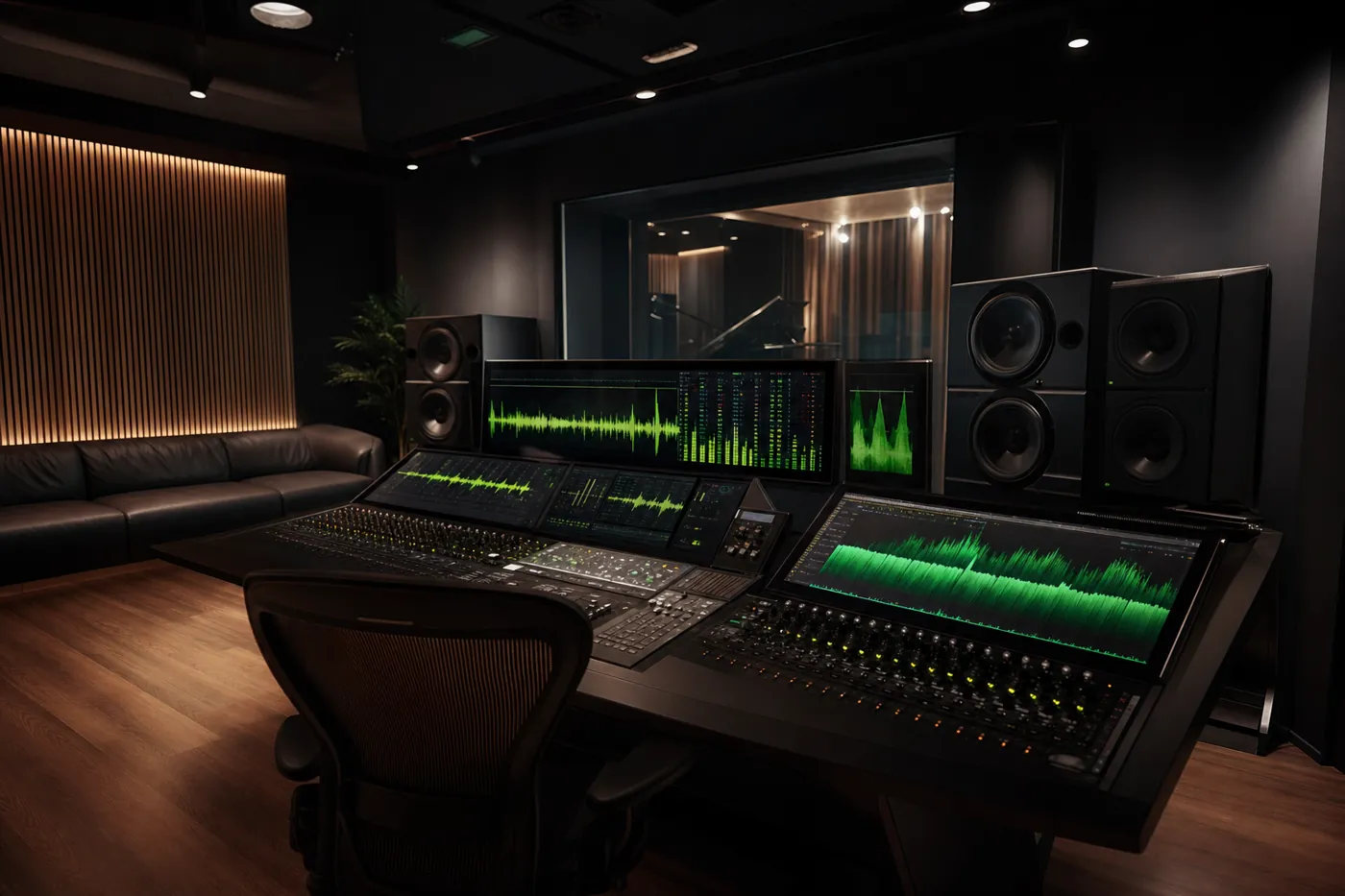 AI recording studio visualization generated with Pixazo
