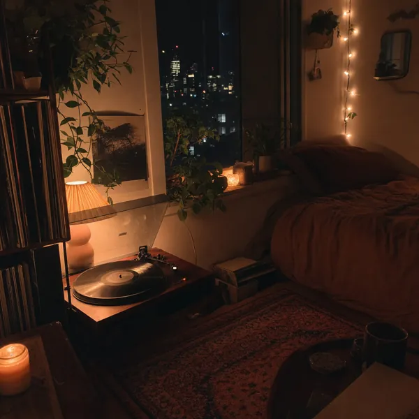 Lo-fi beats music style, AI image by Pixazo
