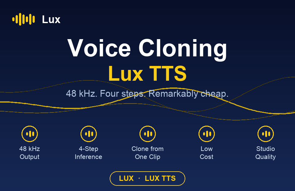 Lux TTS audio generation model on Pixazo