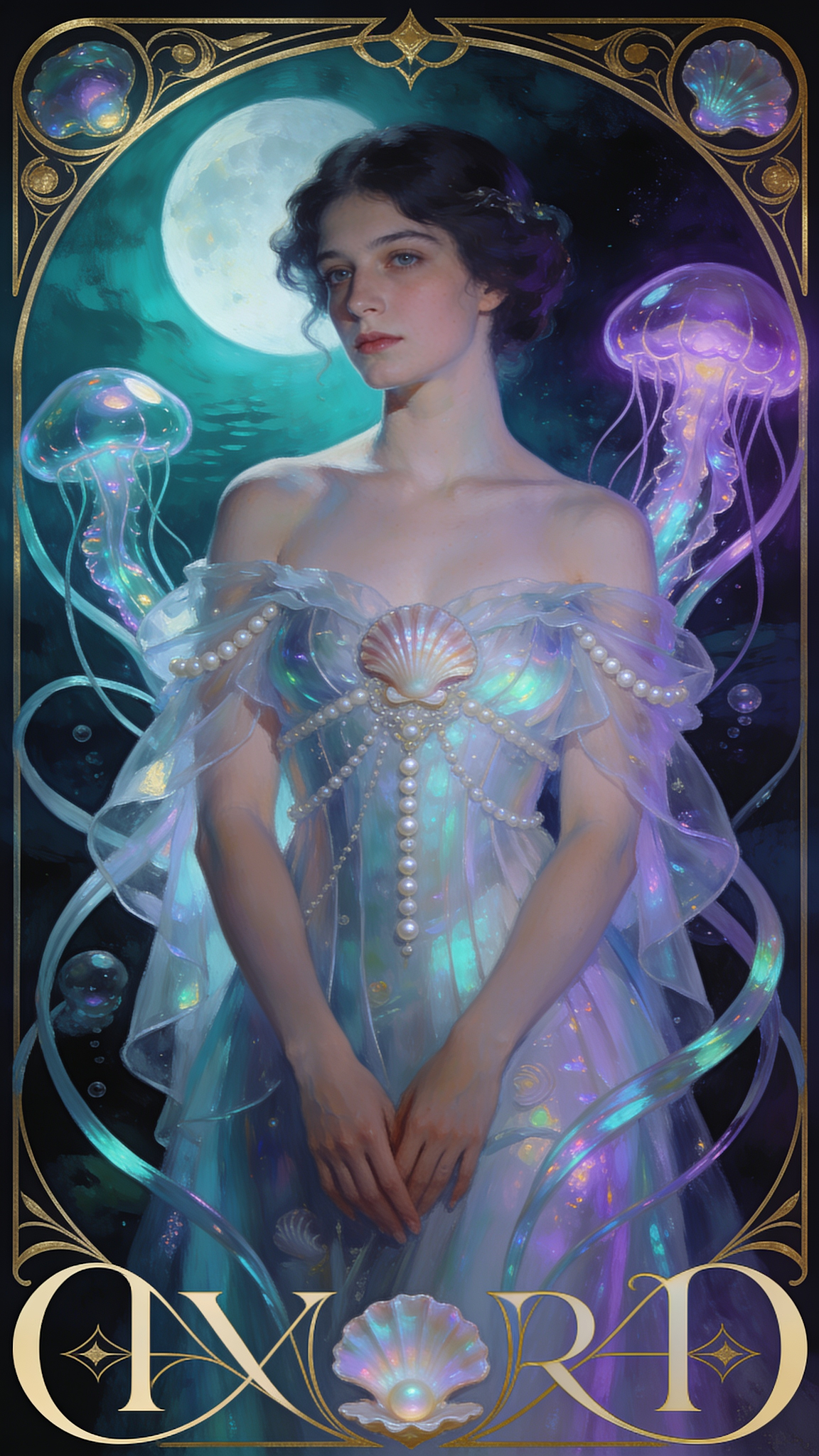 Art Nouveau mermaid